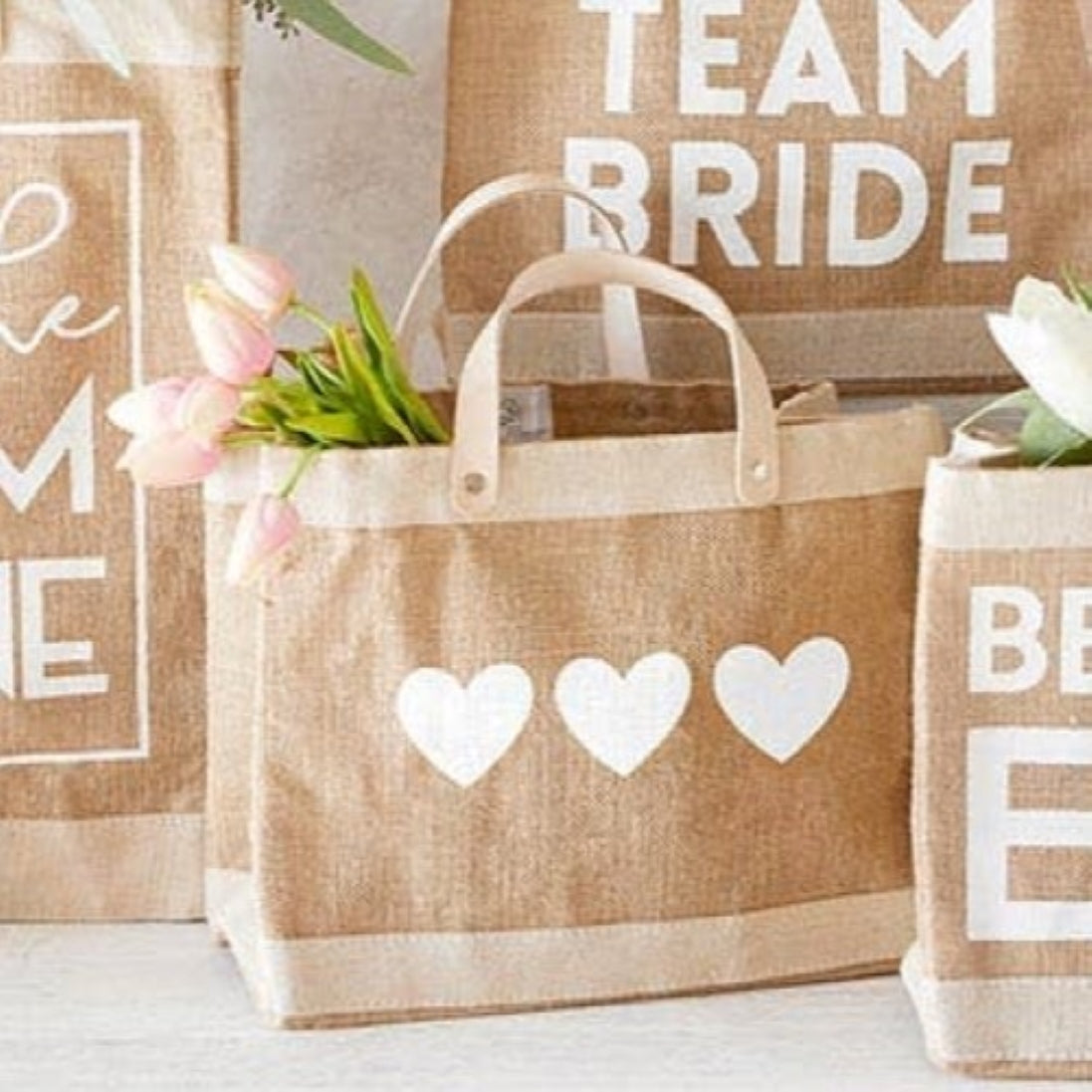 Mini Market Heart Jute Tote