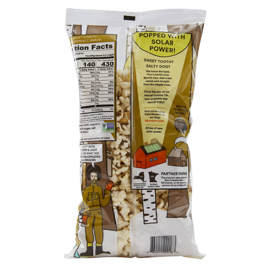 Kettle-Corn (Maple) Sun-Popped Popcorn by Bjorn Qorn