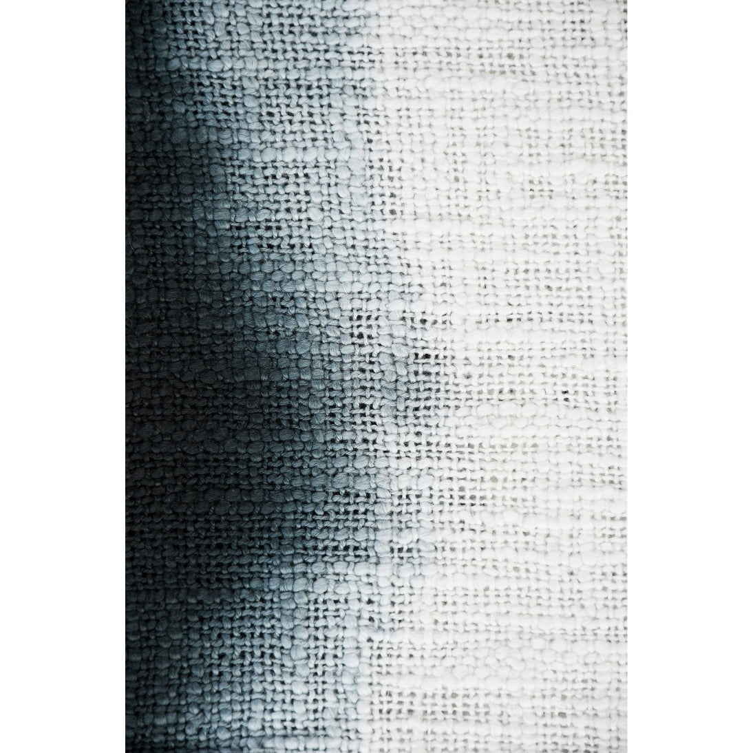 Hand-Woven & Dyed Ombre Black & White Shibori Throw Blanket