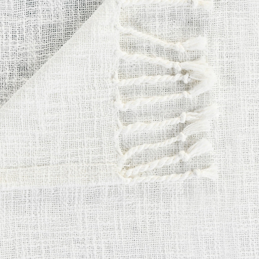 Hand-Woven & Dyed Ombre Black & White Shibori Throw Blanket