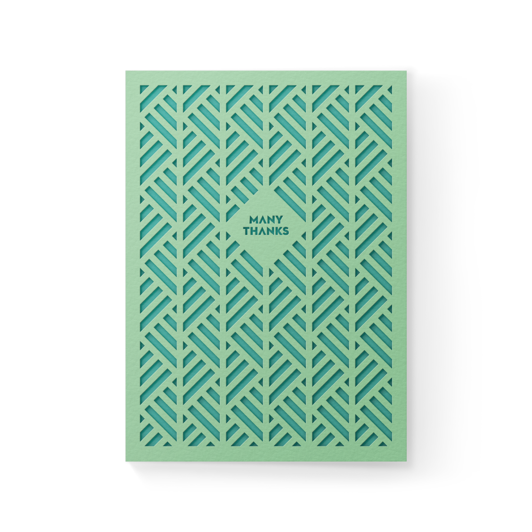 'Many Thanks' Laser Cut Pocket Card