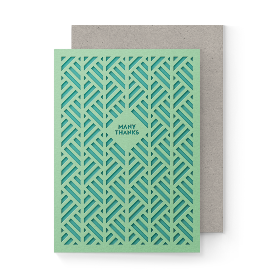 'Many Thanks' Laser Cut Pocket Card