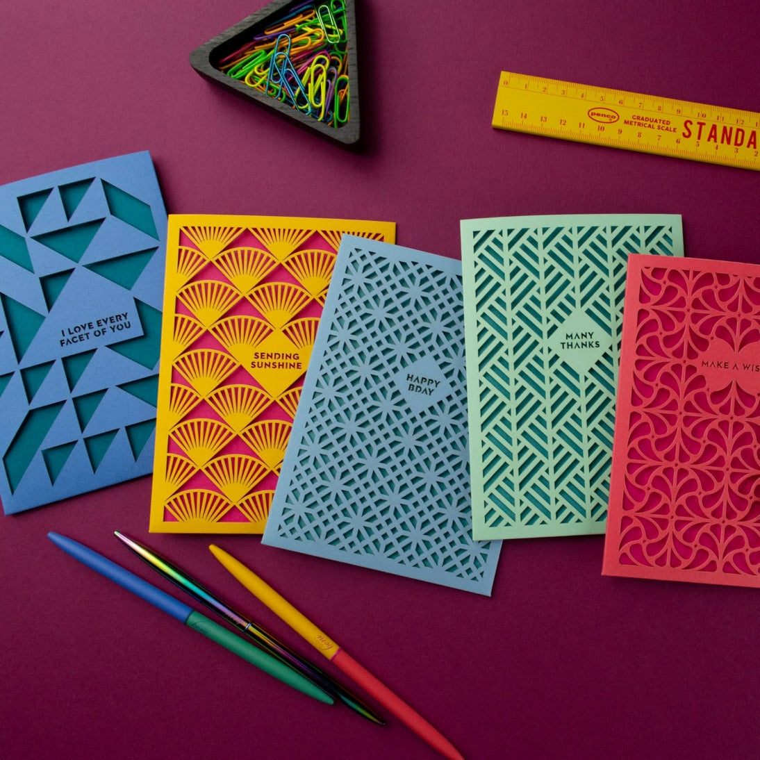 'Many Thanks' Laser Cut Pocket Card