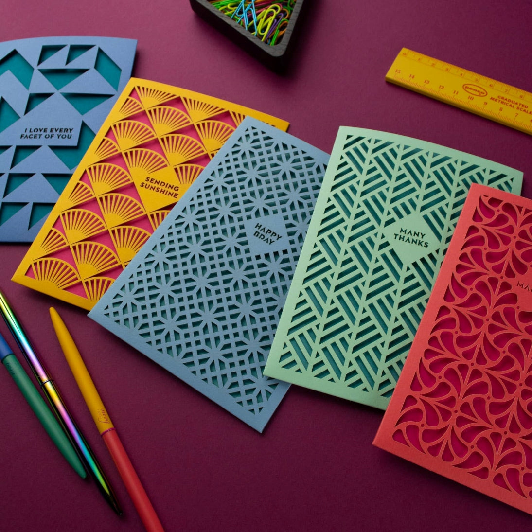'Many Thanks' Laser Cut Pocket Card