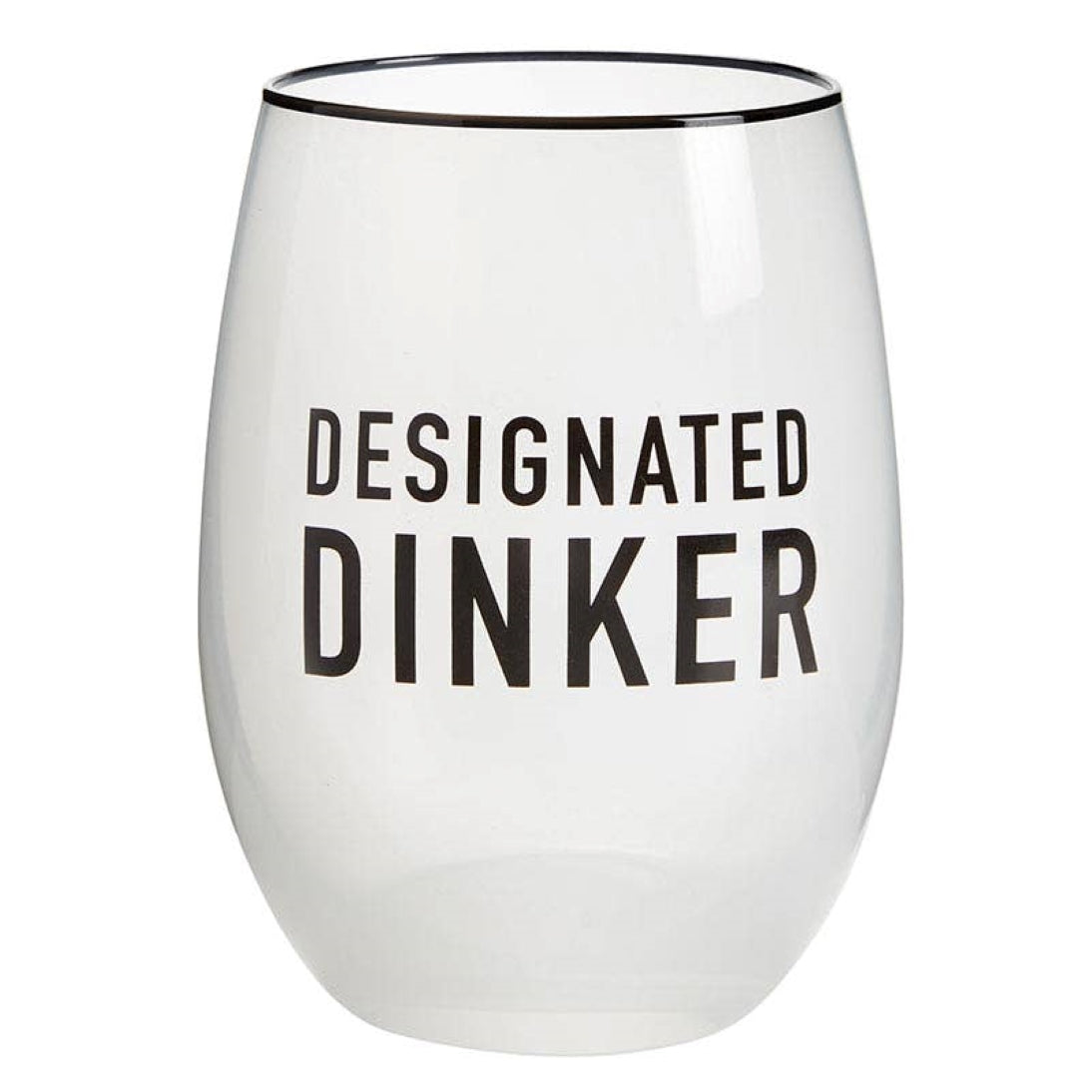 'Designated Dinker' Stemless Glass for Pickleballers