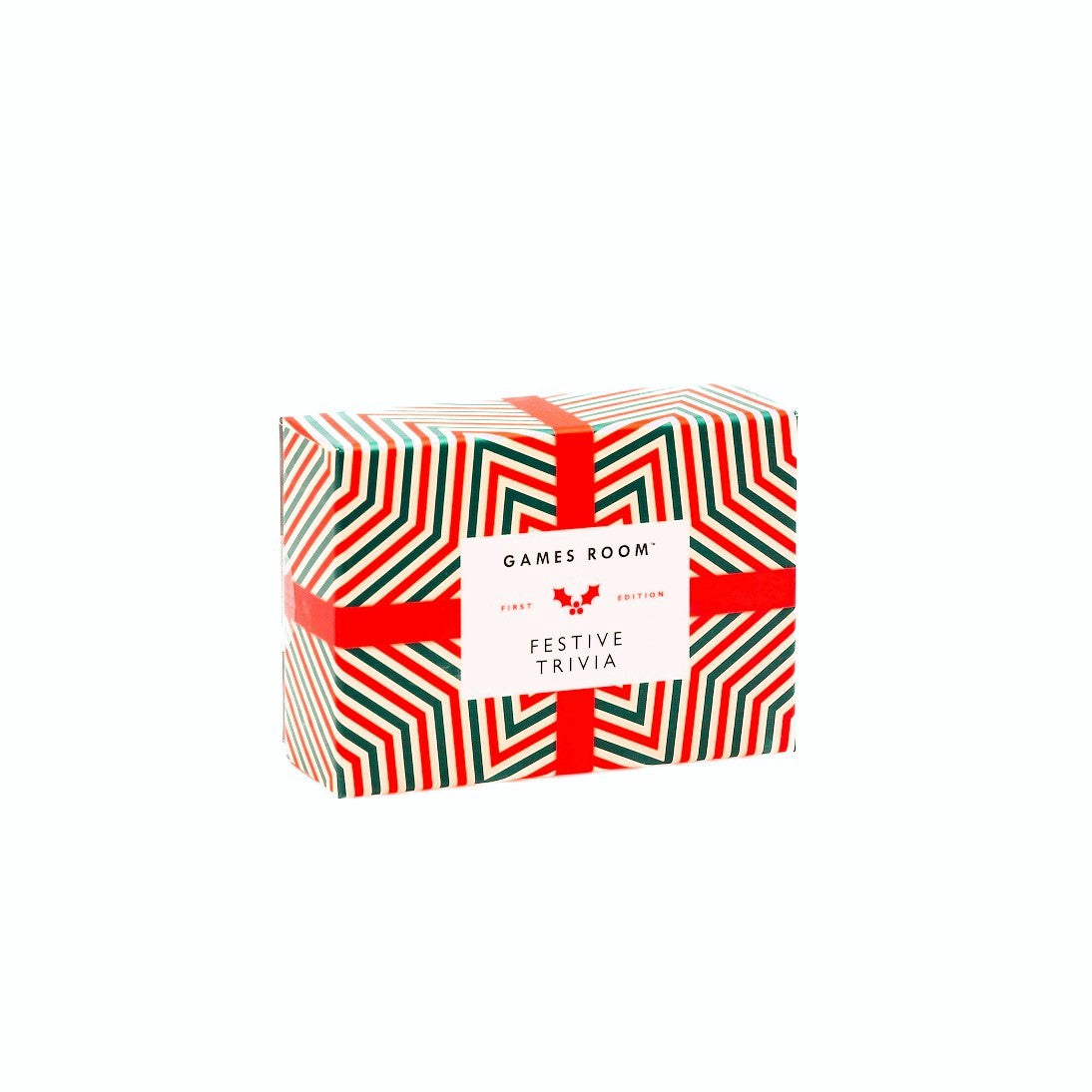 Games Room Festive Holiday Trivia First Edition Box Front Angled