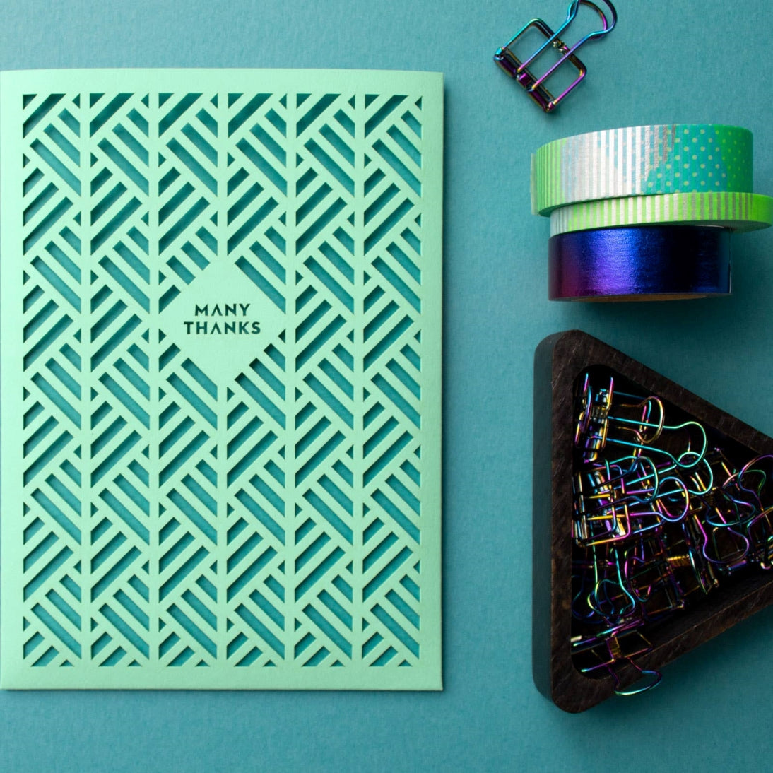 'Many Thanks' Laser Cut Pocket Card