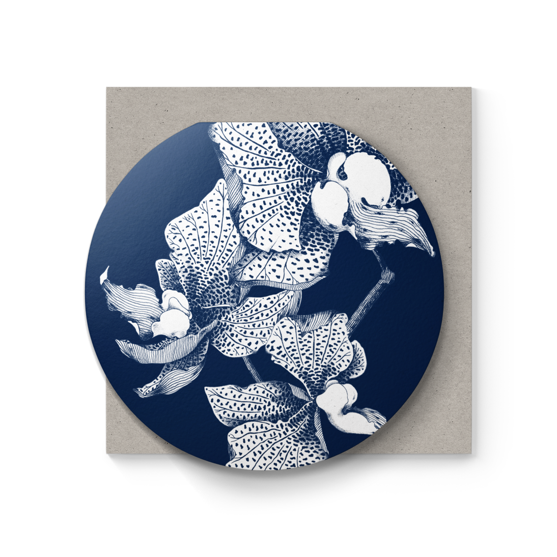 Delicate Orchid & Metallic Clamshell Card