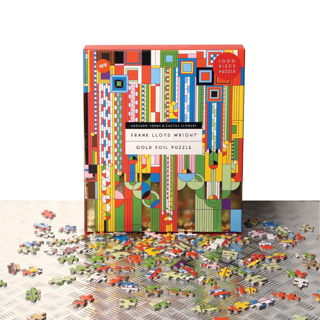 Frank Lloyd Wright: Saguaro Forms & Cactus Flowers Gold Foil Puzzle (1,000 Pieces)