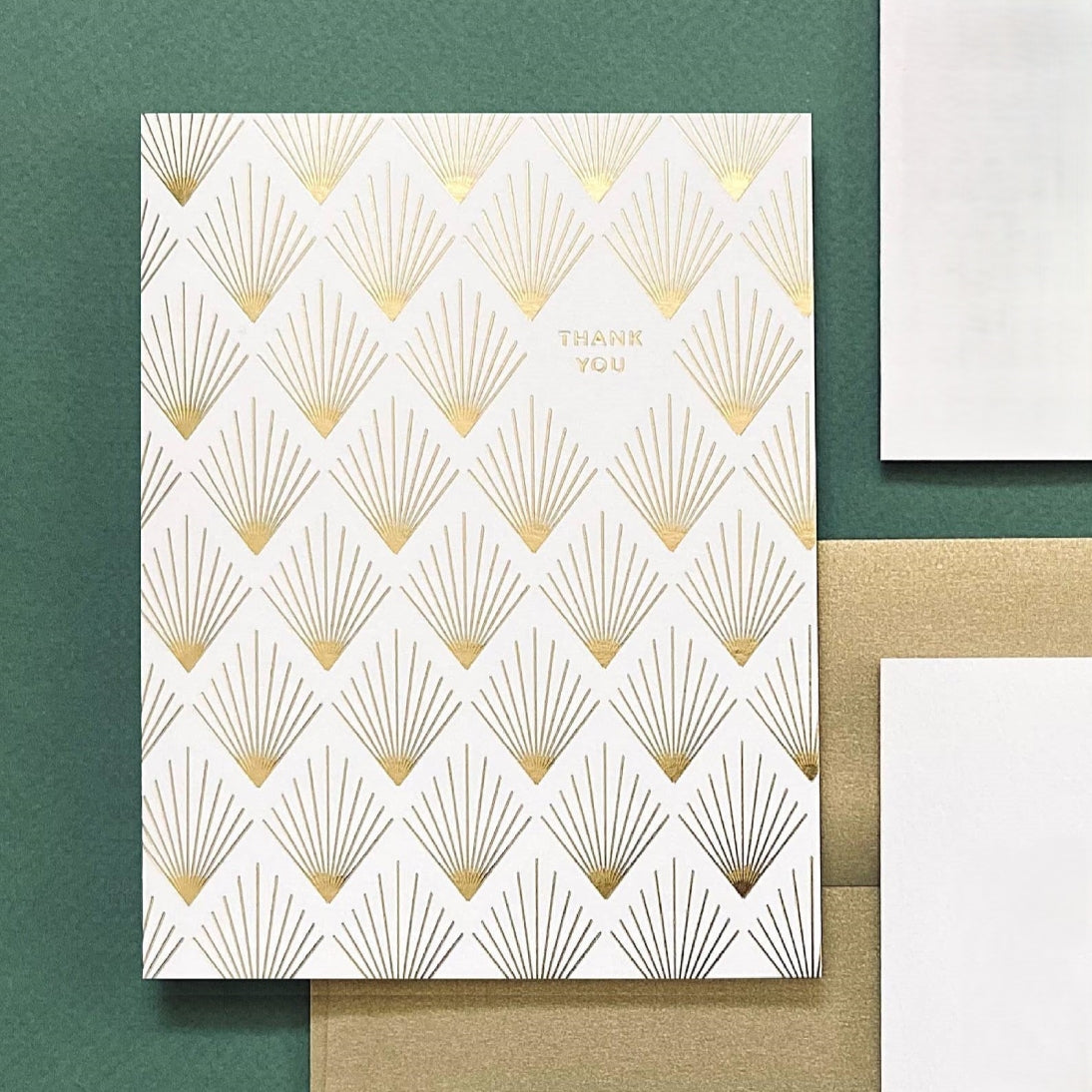Gold Foil Deco 'Thank You' Card