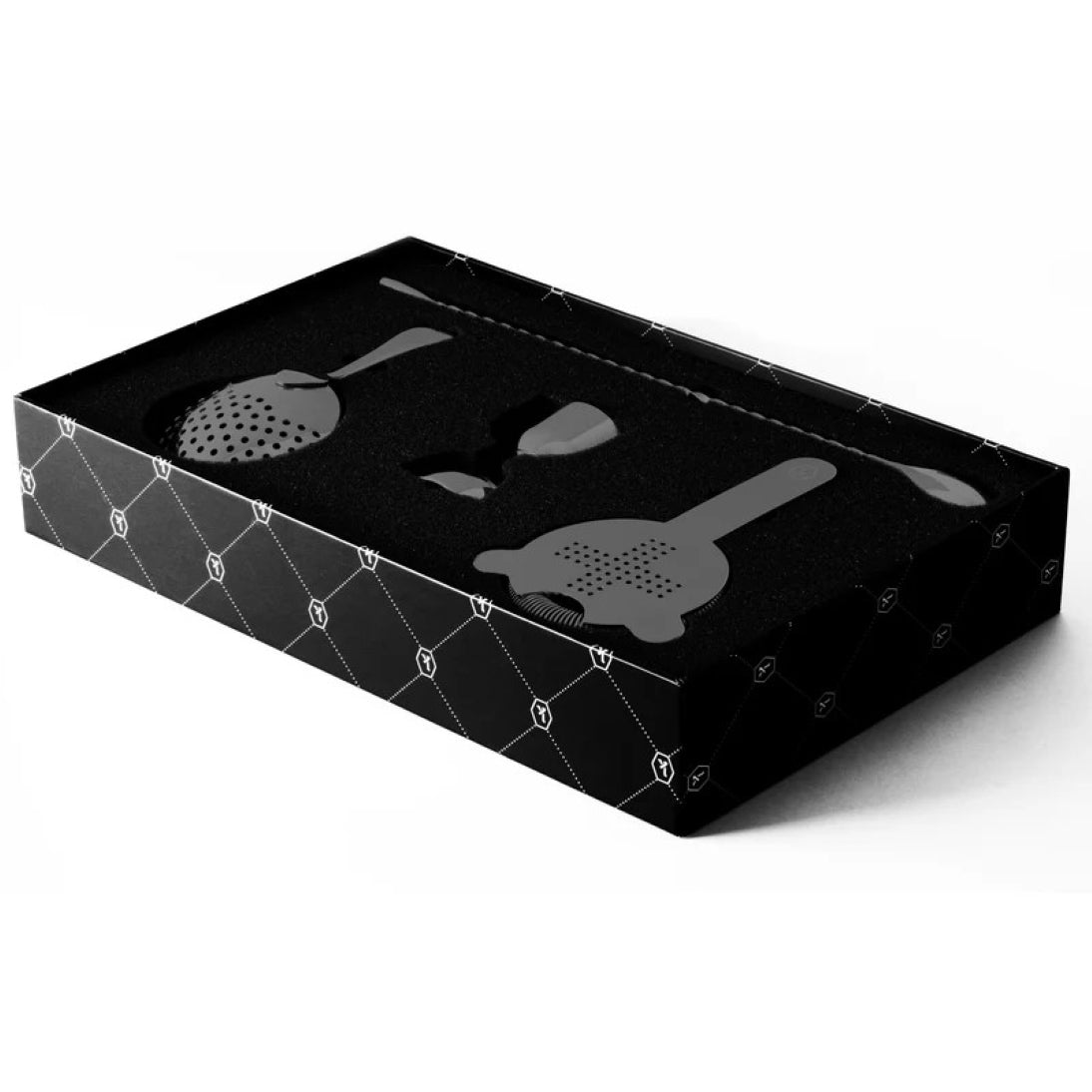 4-Piece Metallic Black Stainless Steel Cocktail Set